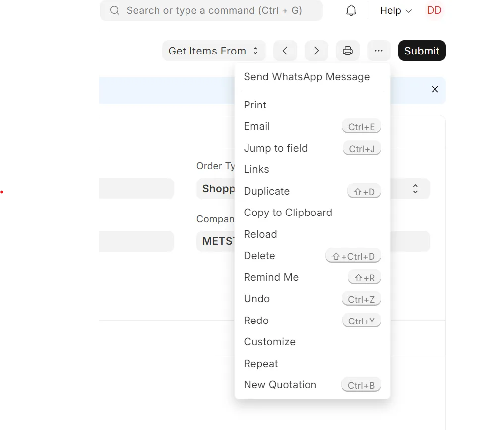 WhatsApp chats in ERPNext